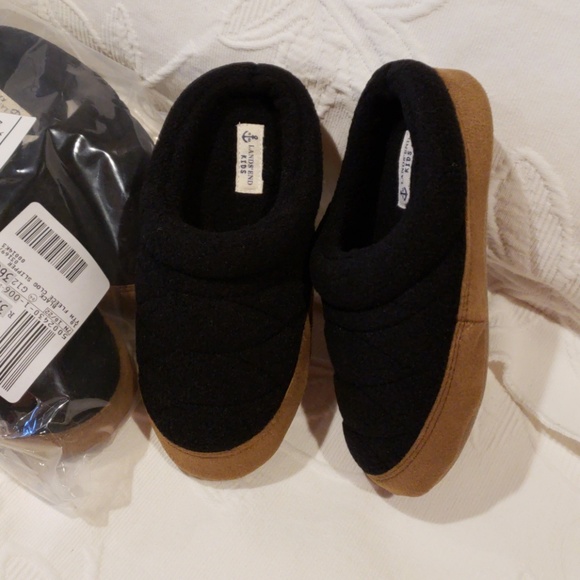 NWT Lands End Kids Fleece Clog Slippers - Picture 1 of 7